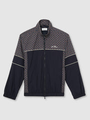 Les Deux Printed Track Jacket Dark Navy | Men