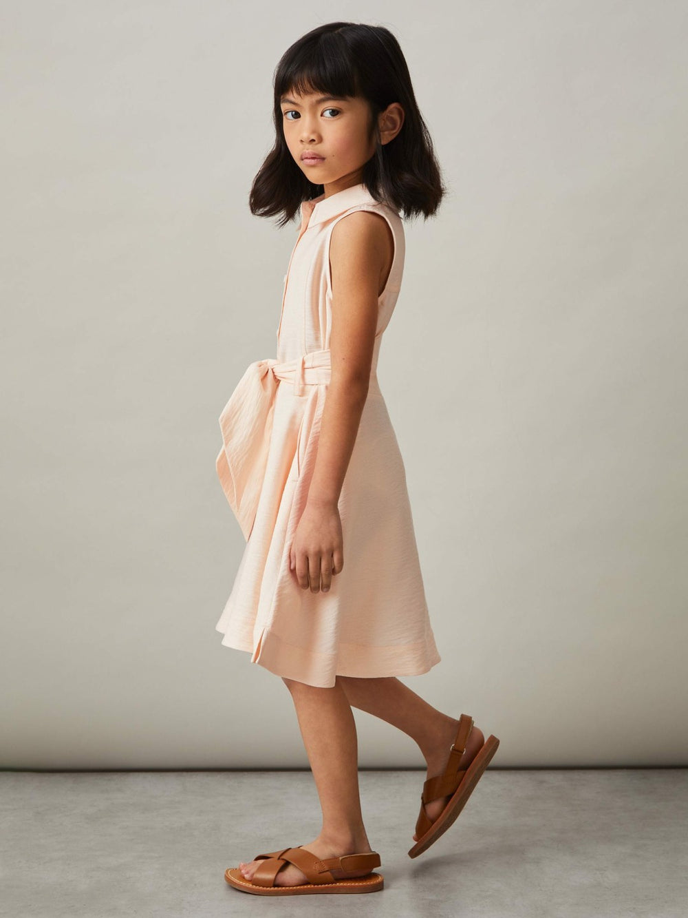 4-9 yrs Tie-Waist Collared Dress Pink | Children & Baby