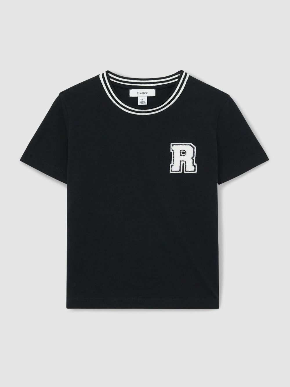 13-14 yrs Cotton Letter Patch T-Shirt Navy | Children & Baby