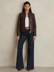 Paige Petite Wide-Leg Jeans Dark Edinburgh Blue | Women