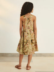 9-13 yrs | NYBG Floral-Print Midi Dress Khaki | Children & Baby