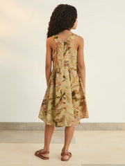 13-14 yrs | NYBG Floral-Print Midi Dress Khaki | Children & Baby