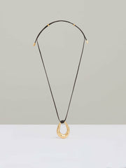 Molten Link Pendant Necklace Gold Tone | Women