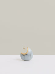 Curve Marble Scoop Earrings Gold Tone | Women