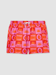| Ché Sunset-Print Swim Shorts Orange/Pink | Men