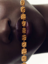 Molten Square Necklace Gold Tone | Women
