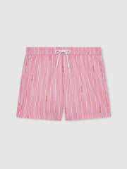 | Ché Stripe Swim Shorts Pink/White | Men