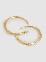 Molten Hoop Earrings Gold Tone | Women