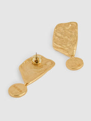 Molten Large Drop Earrings Gold Tone | Women