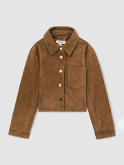 4-9 yrs Suede Cropped Jacket Tan | Children & Baby