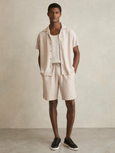 Textured-Knit Cuban-Collar Shirt Champagne | Men
