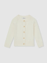 13-14 yrs Cotton Crew-Neck Cardigan Ivory | Children & Baby
