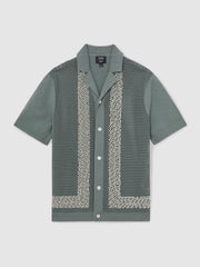 | Ché Beaded Crochet Shirt Sage | Men