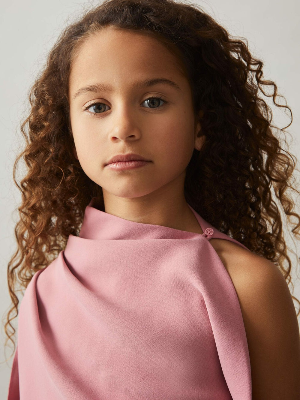 9-13 yrs One-Shoulder Draped Dress Pink | Children & Baby