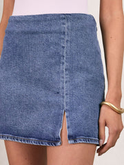 Denim Mini Skirt Indigo Blue | Women