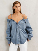 100% Cotton Shirt Indigo Blue | Women