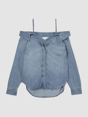 100% Cotton Shirt Indigo Blue | Women