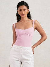 Good American Scuba Sweetheart Bodysuit Light Pink | Women