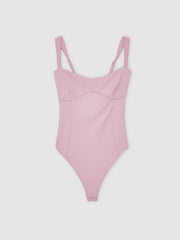 Good American Scuba Sweetheart Bodysuit Light Pink | Women