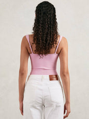 Good American Scuba Sweetheart Bodysuit Light Pink | Women
