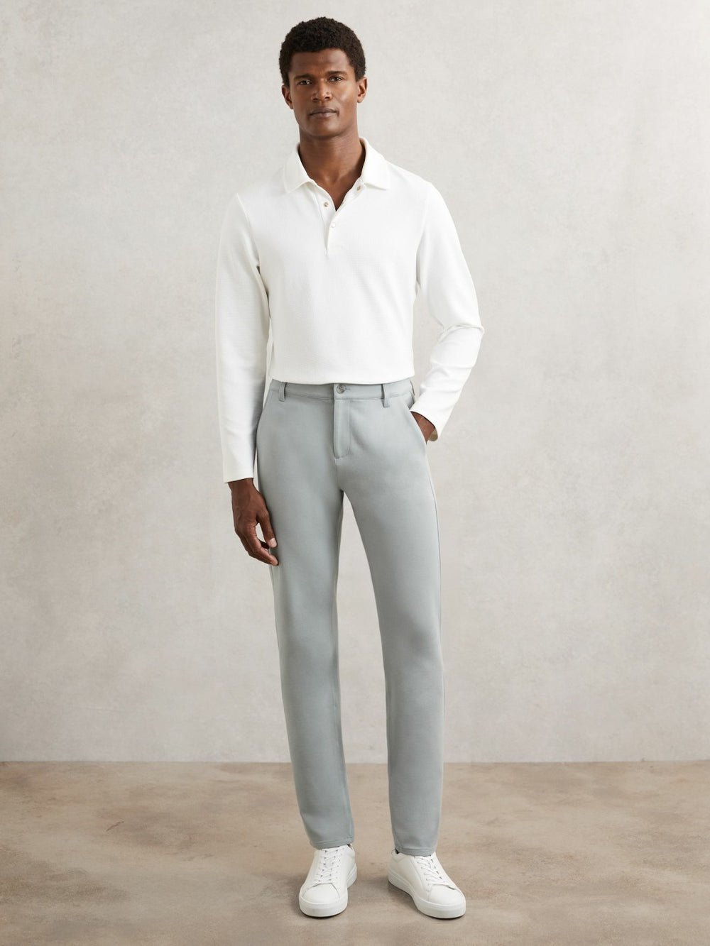 Paige Slim-Fit Stretch Trousers Moon Shadow Blue | Men