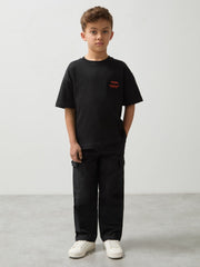 3-9 yrs Unisex Fit Oversized McLaren F1 Team Tyre T-Shirt Black | Children & Baby