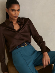 Leather Half Keeper Belt Navy | Women