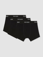 9-13 yrs Stretch-Cotton Logo-Waistband Boxer Shorts 3 Pack Black | Children & Baby