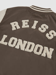 3-9 yrs Colour-Block Varsity Bomber Jacket Mink Brown/Off White | Children & Baby