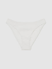 Ribbed Bikini Bottoms White | Women