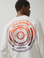 Unisex Fit McLaren F1 Team Tyre-Print T-Shirt White | Men