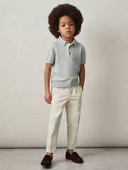 3-9 yrs Contrast Placket Polo Shirt With Cotton Washed Sage | Children & Baby