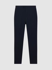 Slim-Fit Internal-Drawstring Trousers Navy | Men