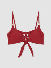 Cut-Out Detail Bikini Top Dark Red | Women