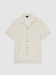 Cotton Blend Towelling Shirt White | Men
