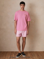 | Ché Cotton-Linen Sunset T-Shirt Pink | Men