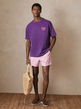 | Ché Cotton Palm-Print T-Shirt Purple | Men