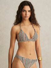 Triangle Halterneck Bikini Top Black/Brown | Women