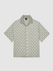 | Ché Motif-Embroidered Shirt Sage/White | Men