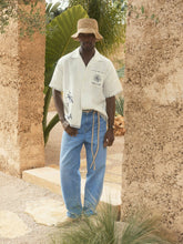 | Ché Cotton-Linen Palm Shirt White | Men