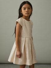 4-9 yrs Brocade Cap-Sleeve Pleated Dress Ivory | Children & Baby