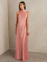 Petite Satin Cape Maxi Dress Pink | Women
