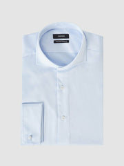 Regular Fit Slim-Fit Cotton Double-Cuff Shirt Soft Blue | Men