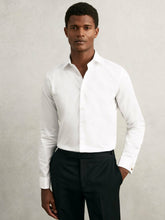Regular Fit Slim-Fit Cotton-Sateen Shirt White | Men