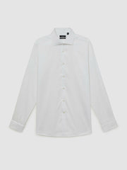 Regular Fit Slim-Fit Cotton-Sateen Shirt White | Men