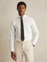 Slim Fit Cotton-Twill Two-Fold Shirt Slim-Fit White | Men