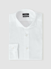 Slim Fit Cotton-Twill Two-Fold Shirt Slim-Fit White | Men