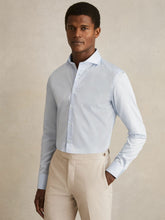 Slim Fit Cotton-Twill Two-Fold Shirt Slim-Fit Soft Blue | Men