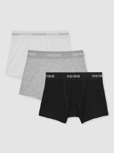 Stretch-Cotton Logo-Waistband Boxer Shorts 3 Pack White/Grey/Black | Children & Baby