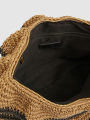 Raffia Ruffle Clutch Bag Natural | Women